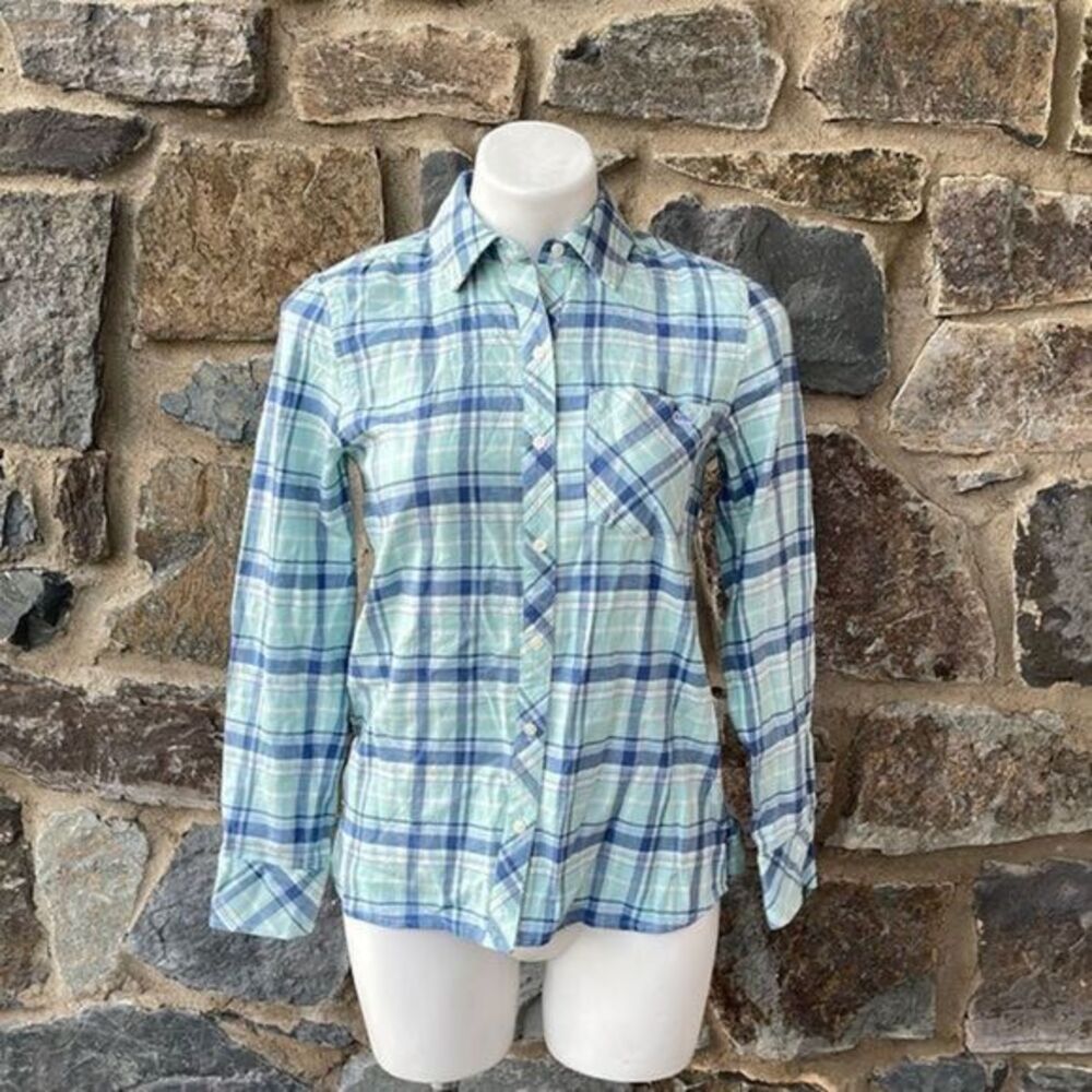 Vineyard Vines NWT Plaid Chilmark Relaxed Button-Down Shirt in Moonshine Size 00